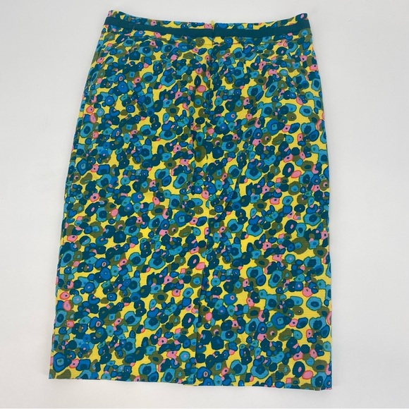 Boden Blue Colorful Abstract Pencil Skirt Knee-Length 4R - Picture 6 of 8